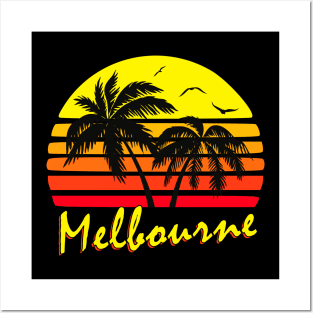 Melbourne Retro Sunset Posters and Art